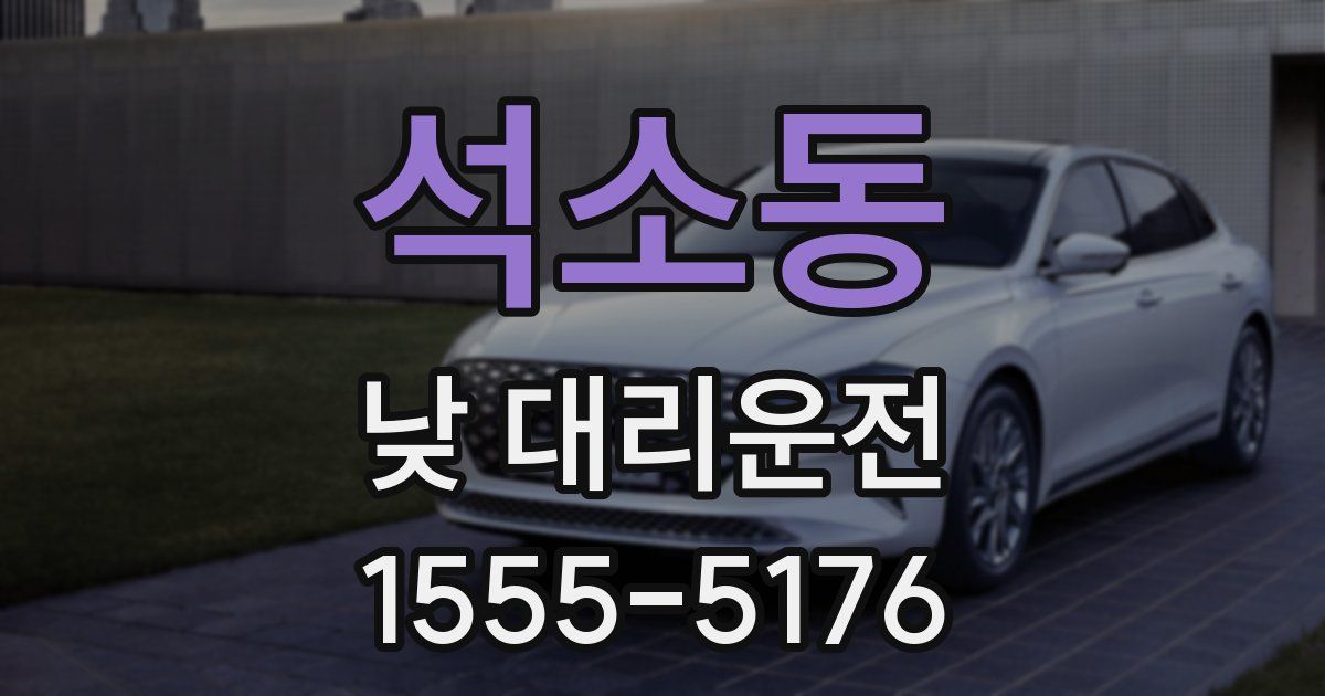 석소동 낮 대리운전