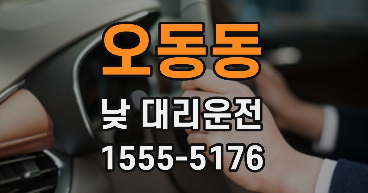 오동동 낮 대리운전