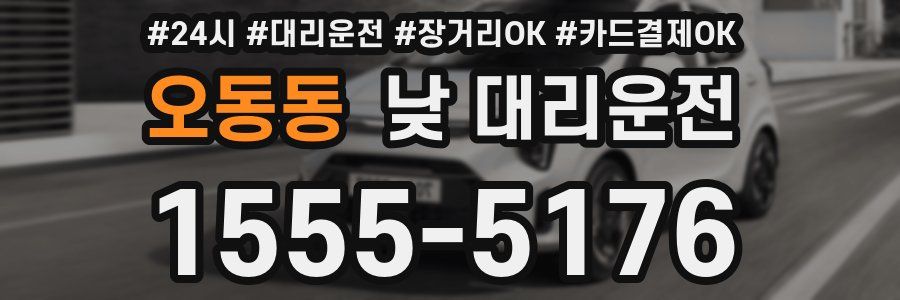 오동동 낮 대리운전