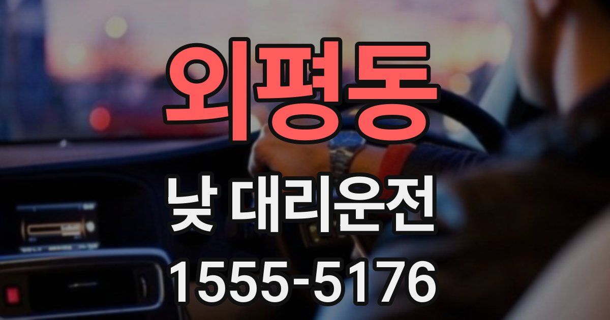 외평동 낮 대리운전