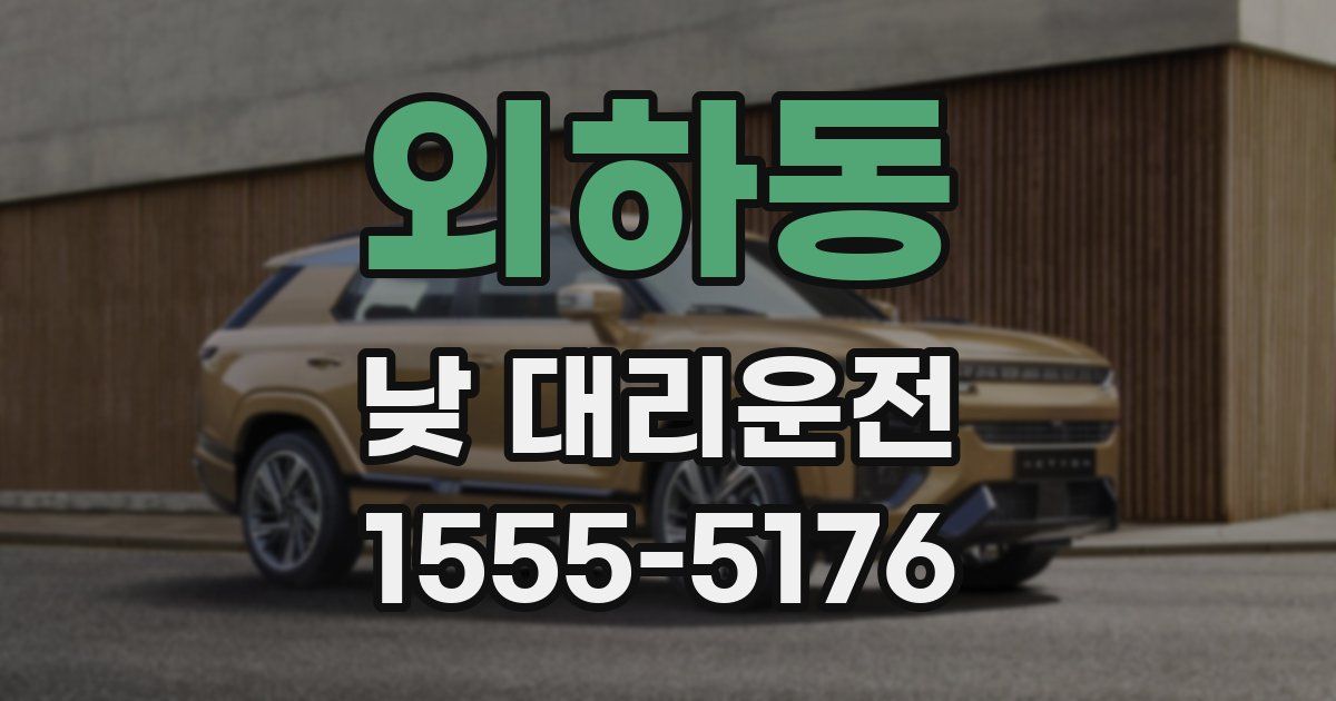 외하동 낮 대리운전