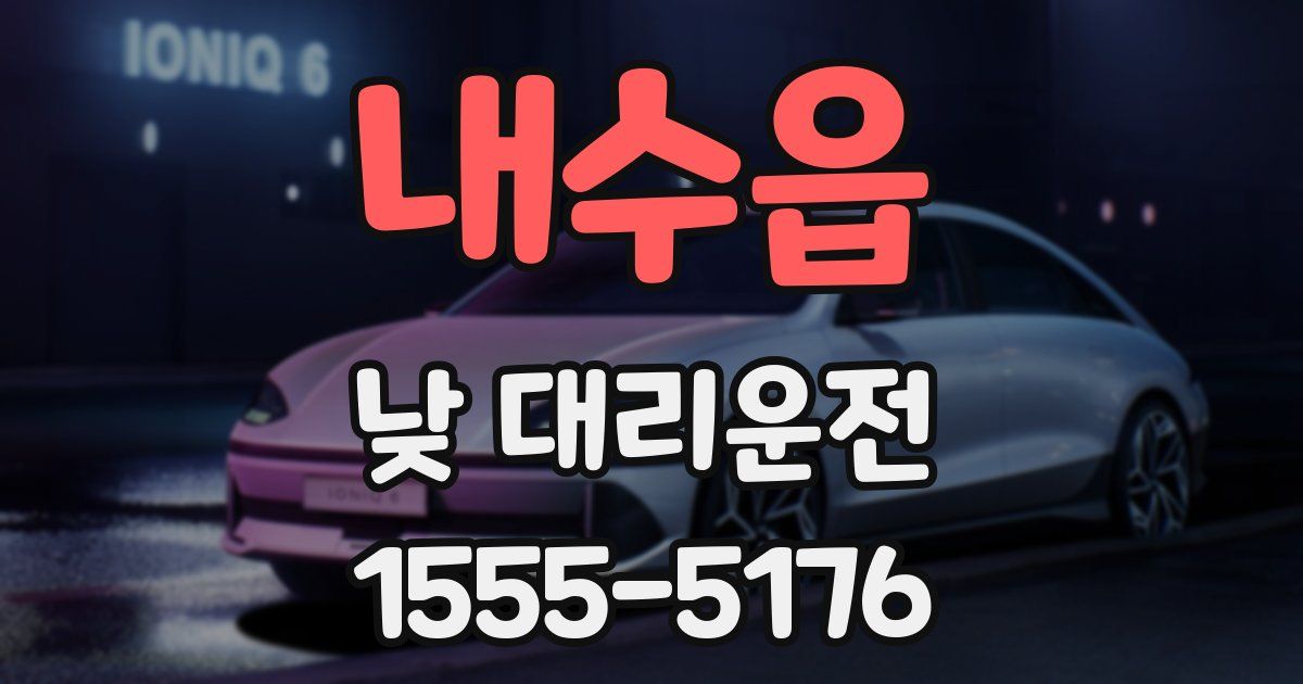 내수읍 낮 대리운전