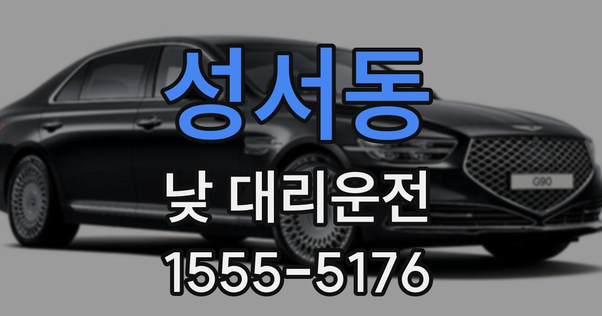 성서동 낮 대리운전