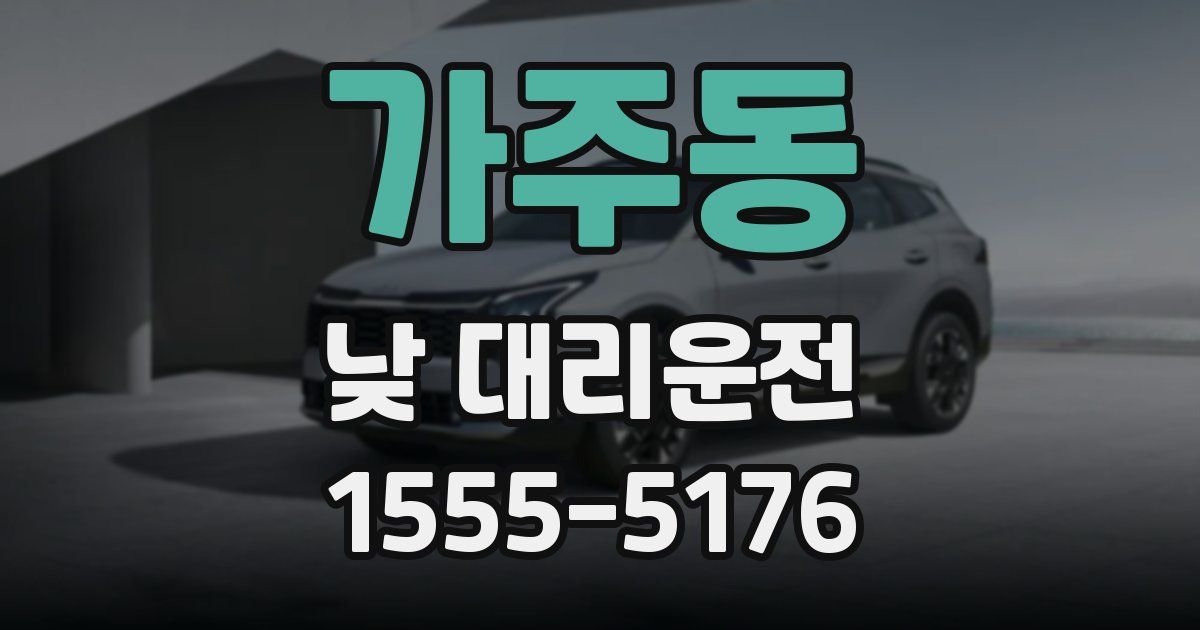 가주동 낮 대리운전