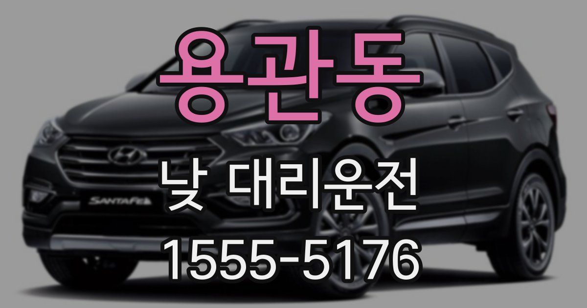 용관동 낮 대리운전