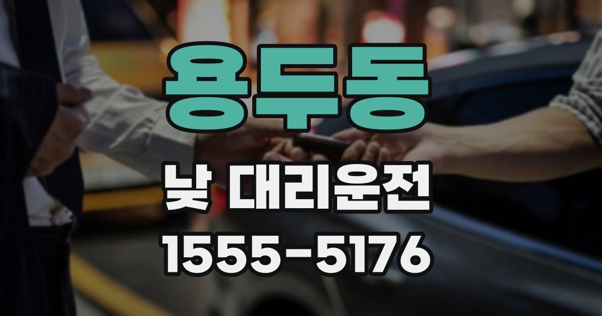 용두동 낮 대리운전
