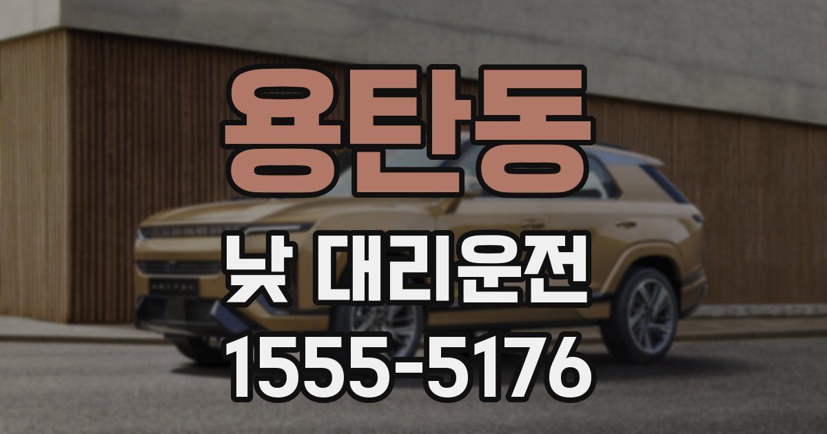 용탄동 낮 대리운전