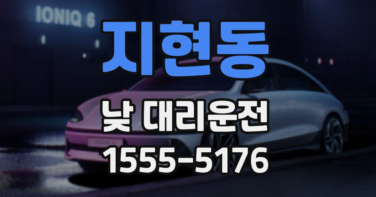 지현동 낮 대리운전