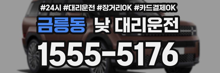 금릉동 낮 대리운전
