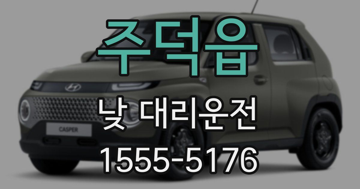 주덕읍 낮 대리운전