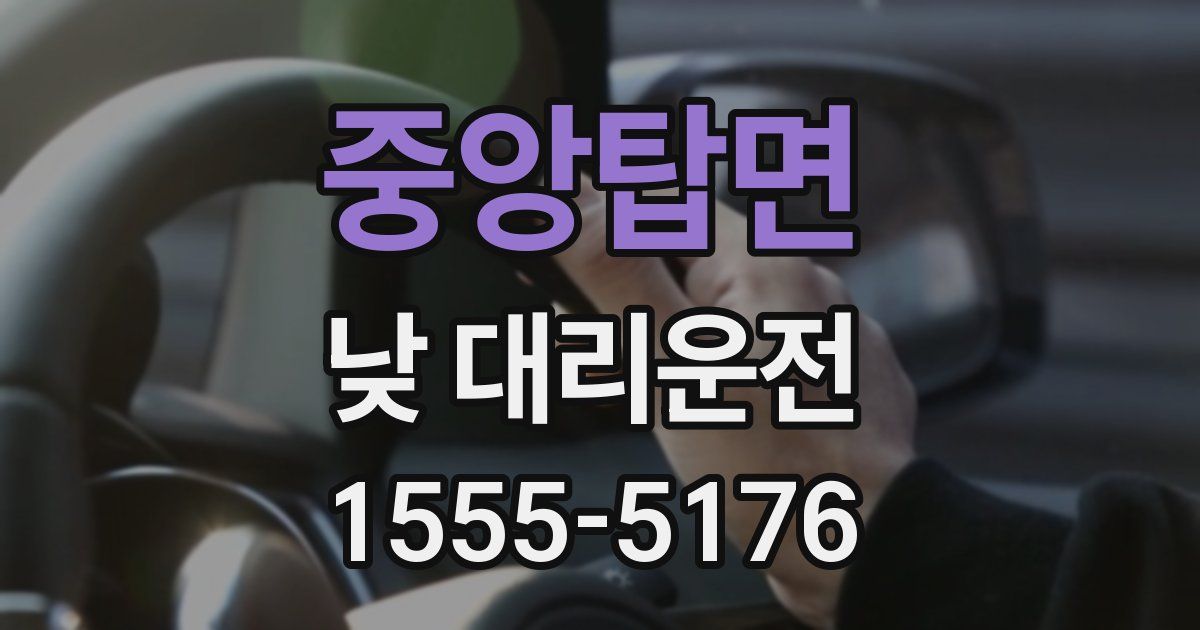 중앙탑면 낮 대리운전