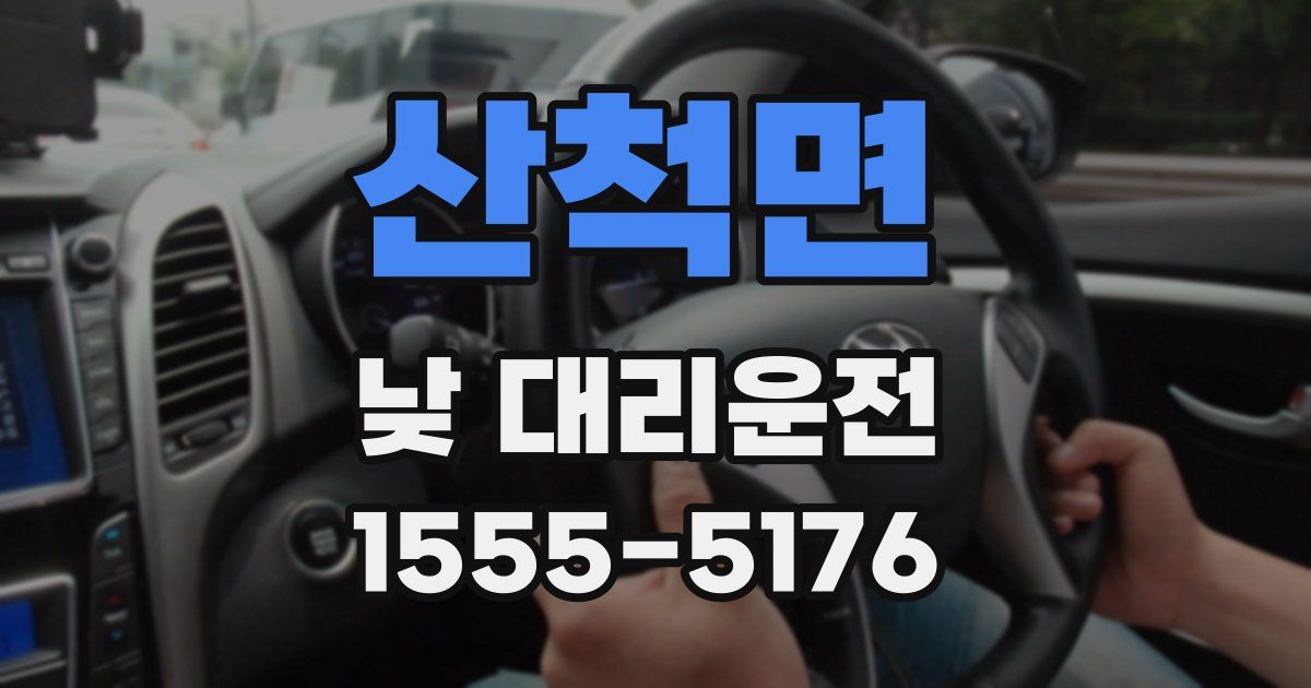 산척면 낮 대리운전