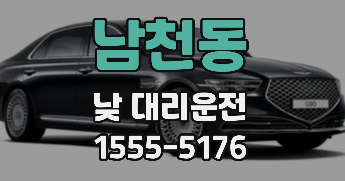 남천동 낮 대리운전
