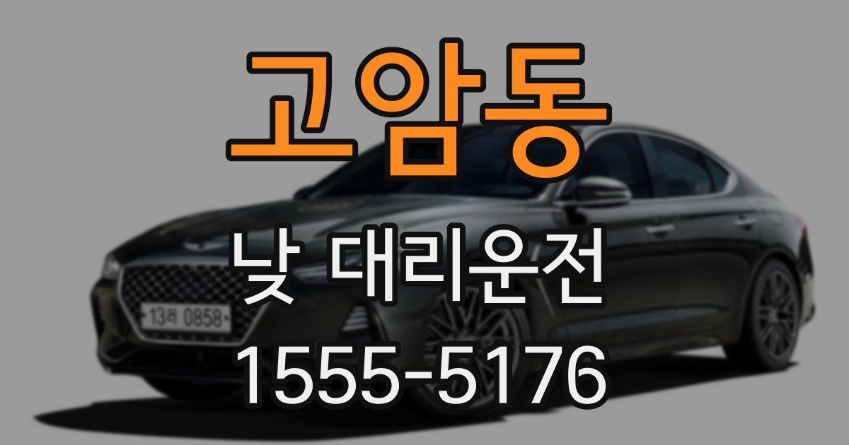 고암동 낮 대리운전