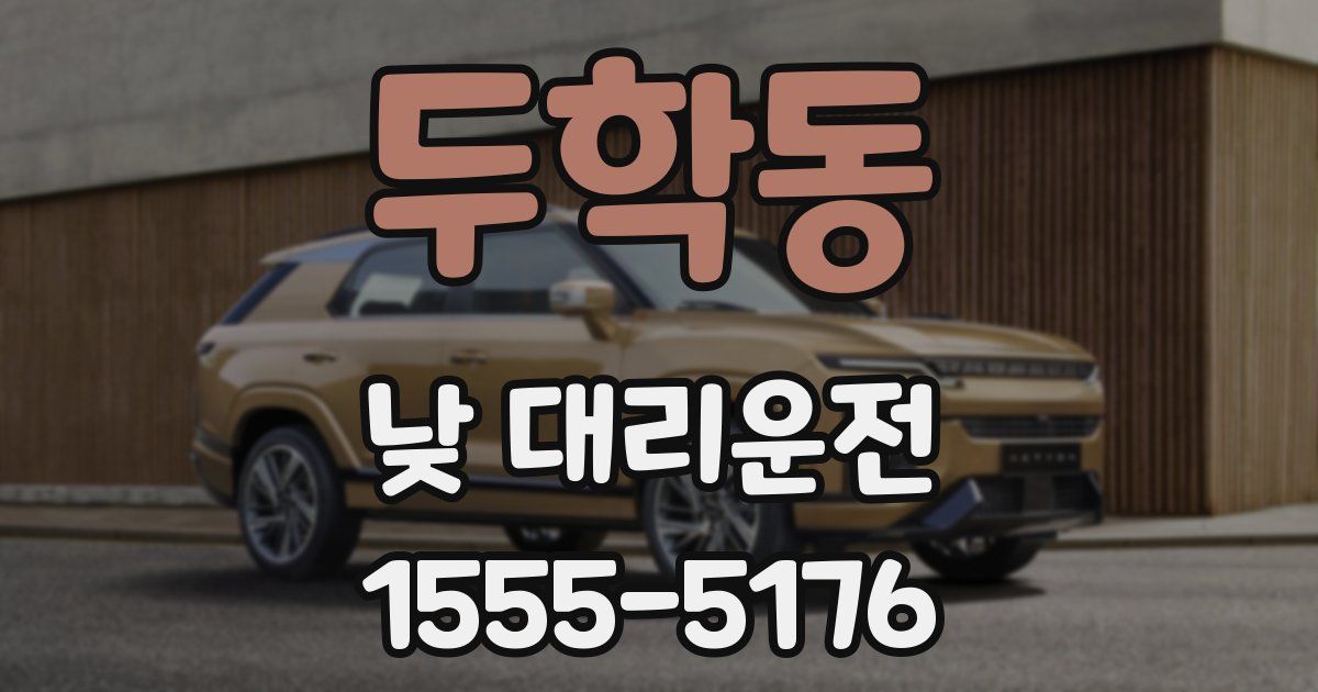 두학동 낮 대리운전