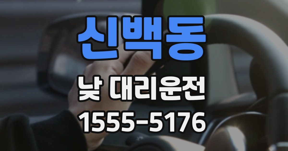신백동 낮 대리운전