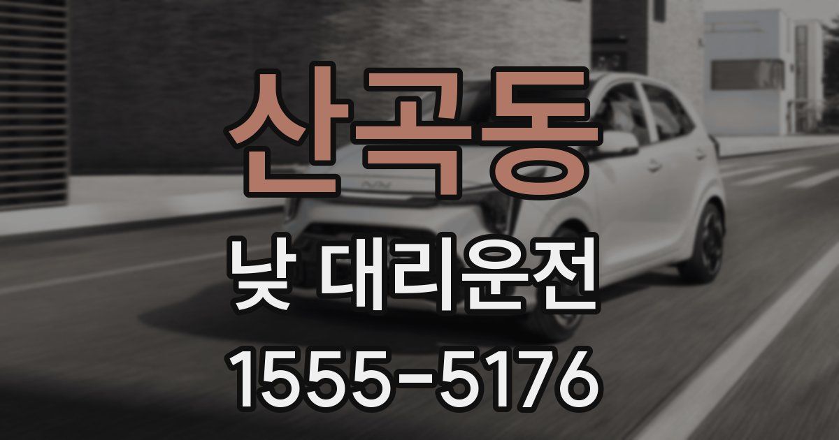 산곡동 낮 대리운전