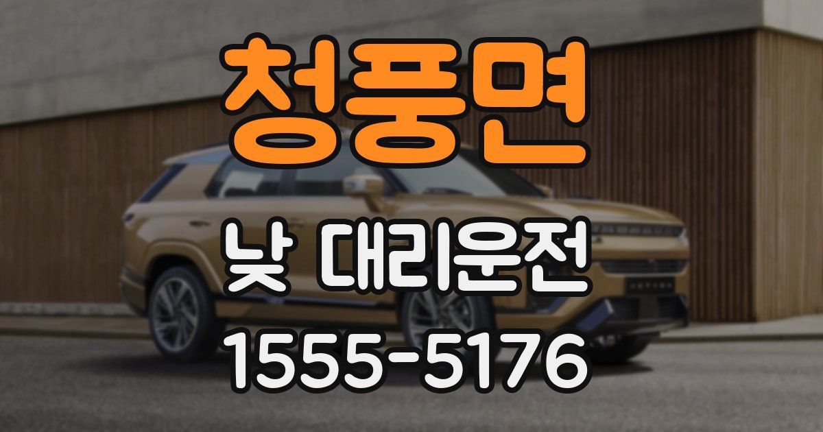 청풍면 낮 대리운전