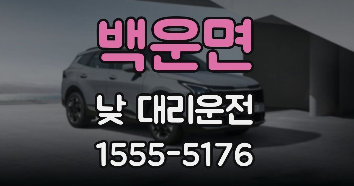 백운면 낮 대리운전