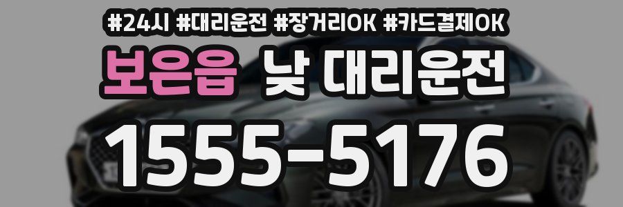 보은읍 낮 대리운전