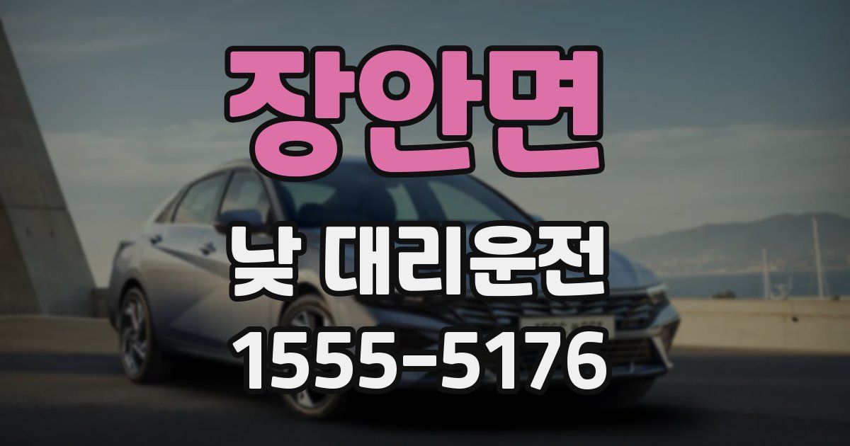 장안면 낮 대리운전