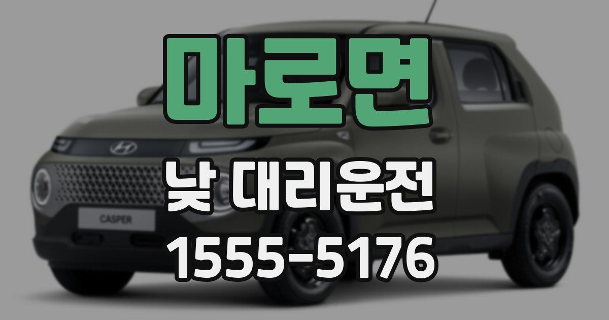 마로면 낮 대리운전