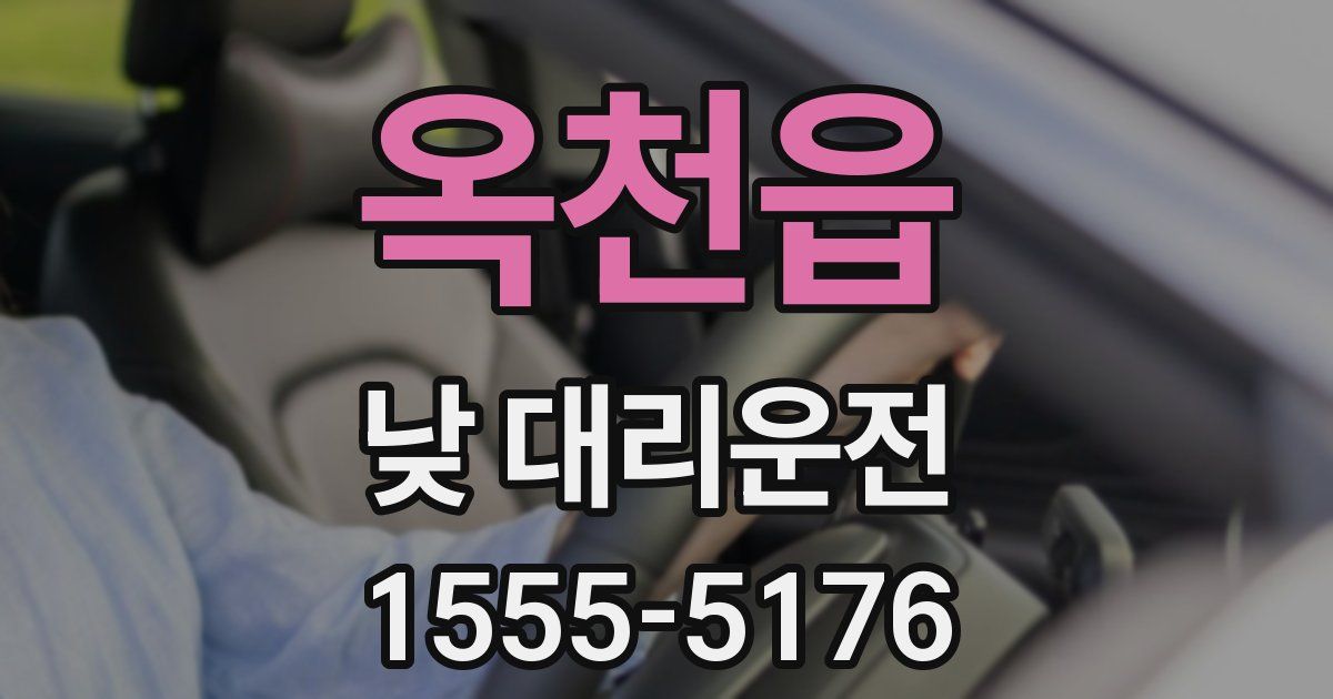 옥천읍 낮 대리운전