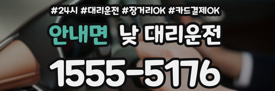 안내면 낮 대리운전