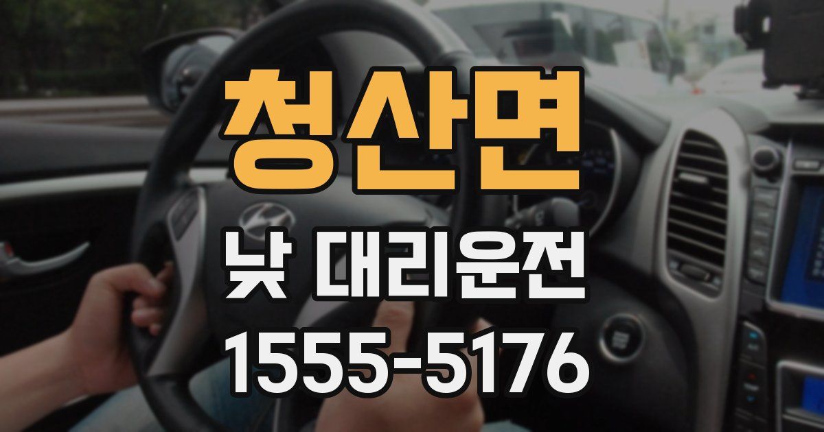 청산면 낮 대리운전