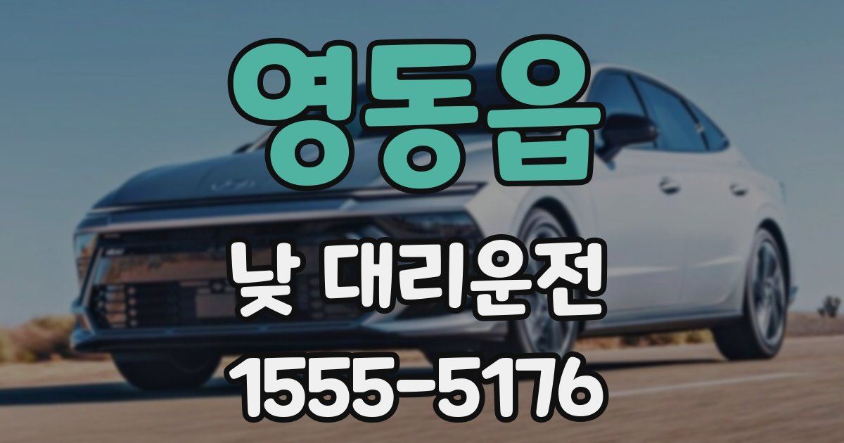 영동읍 낮 대리운전