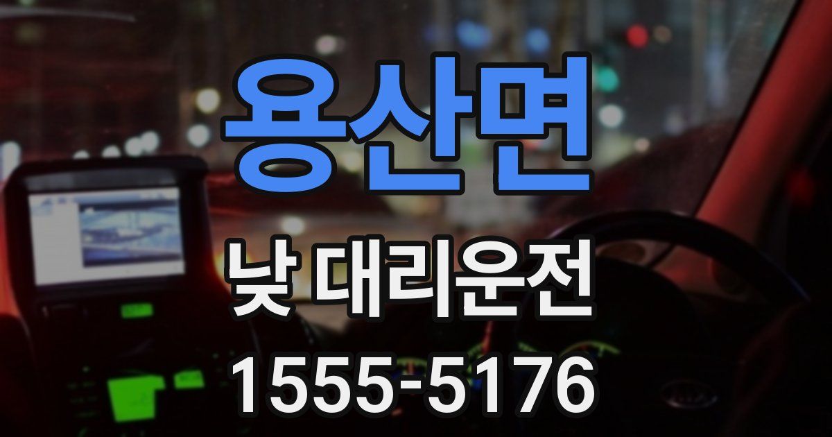 용산면 낮 대리운전