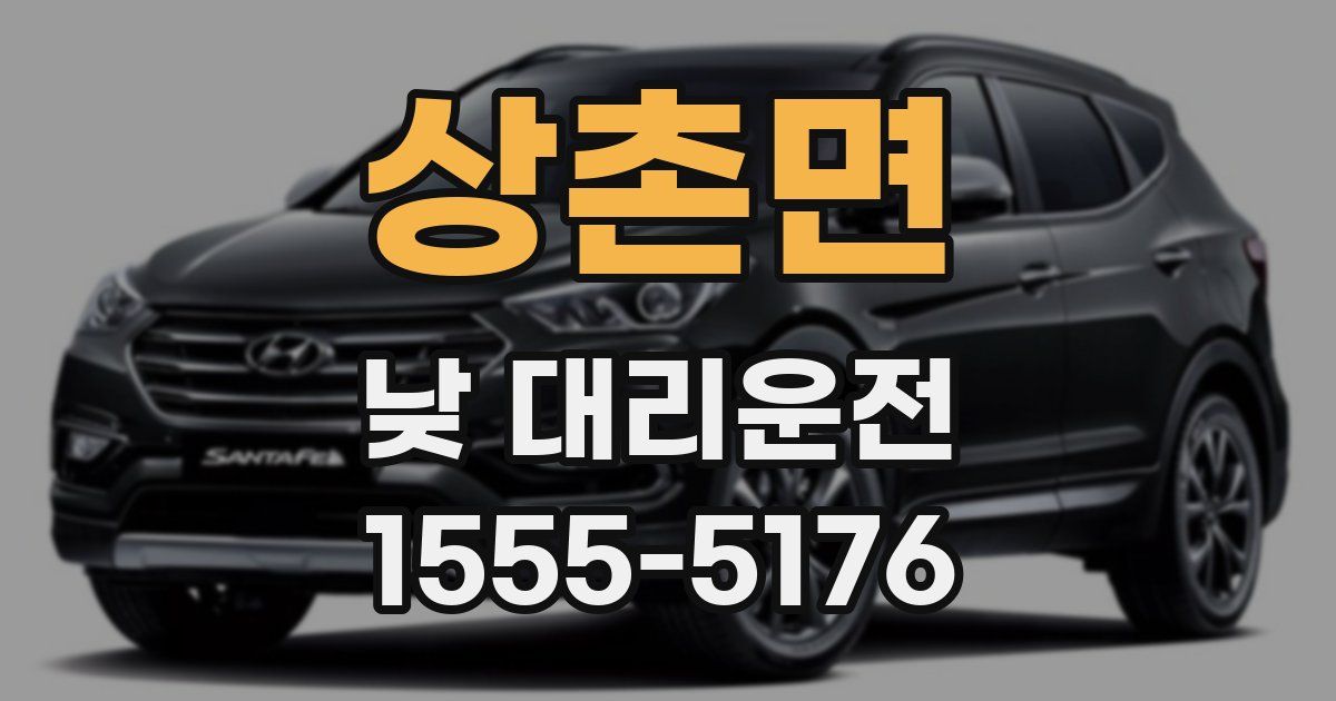 상촌면 낮 대리운전