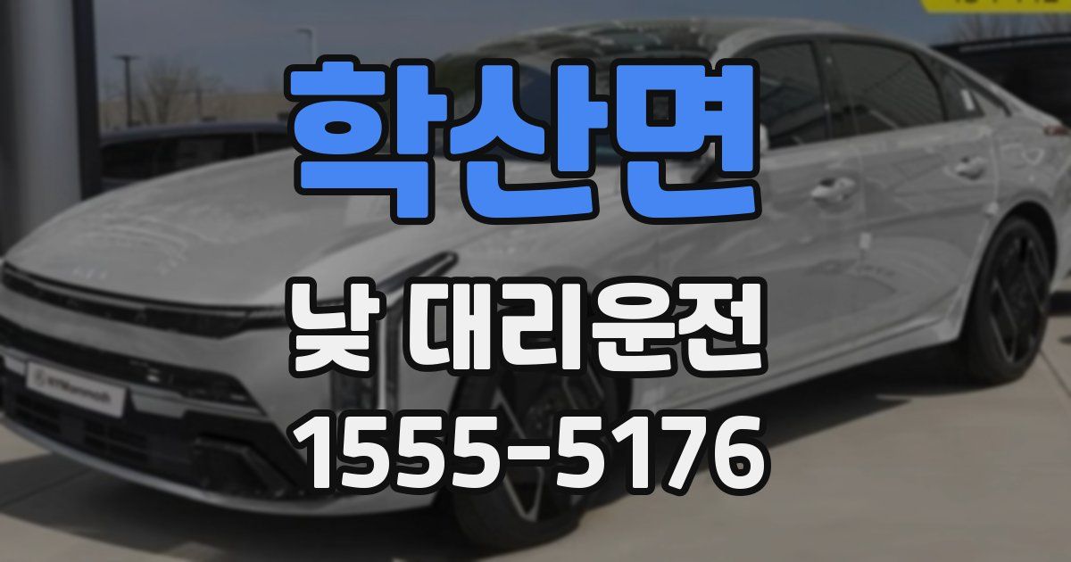 학산면 낮 대리운전