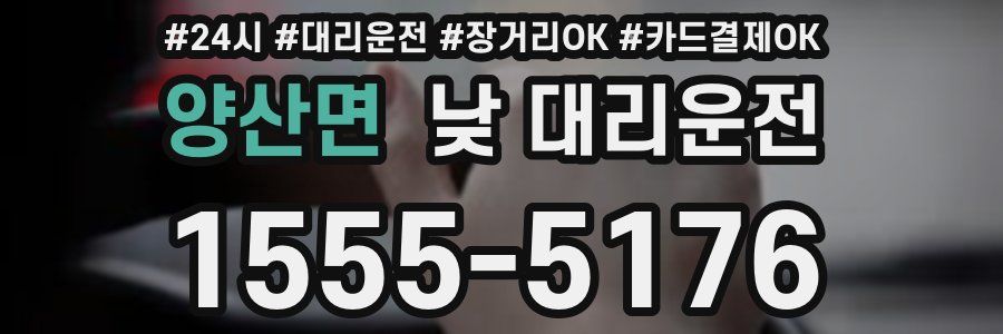 양산면 낮 대리운전