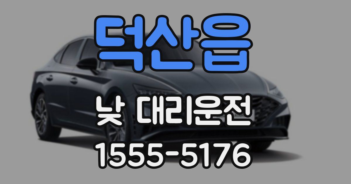 덕산읍 낮 대리운전