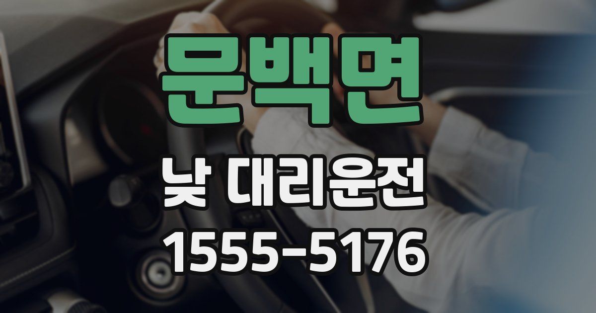 문백면 낮 대리운전