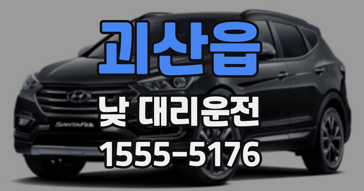 괴산읍 낮 대리운전