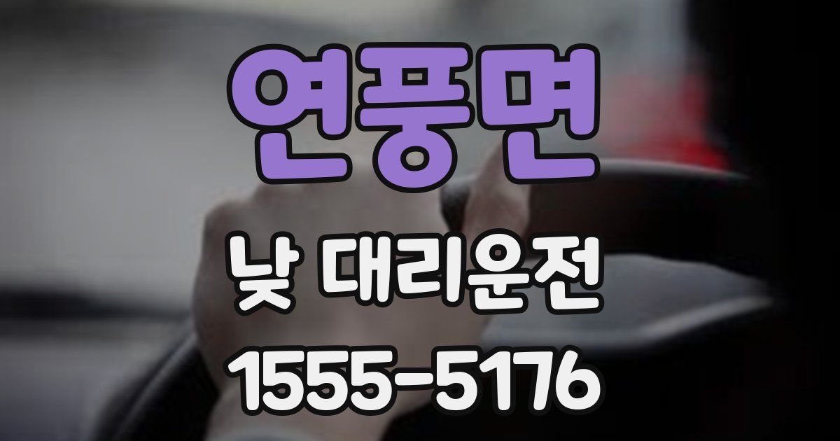 연풍면 낮 대리운전