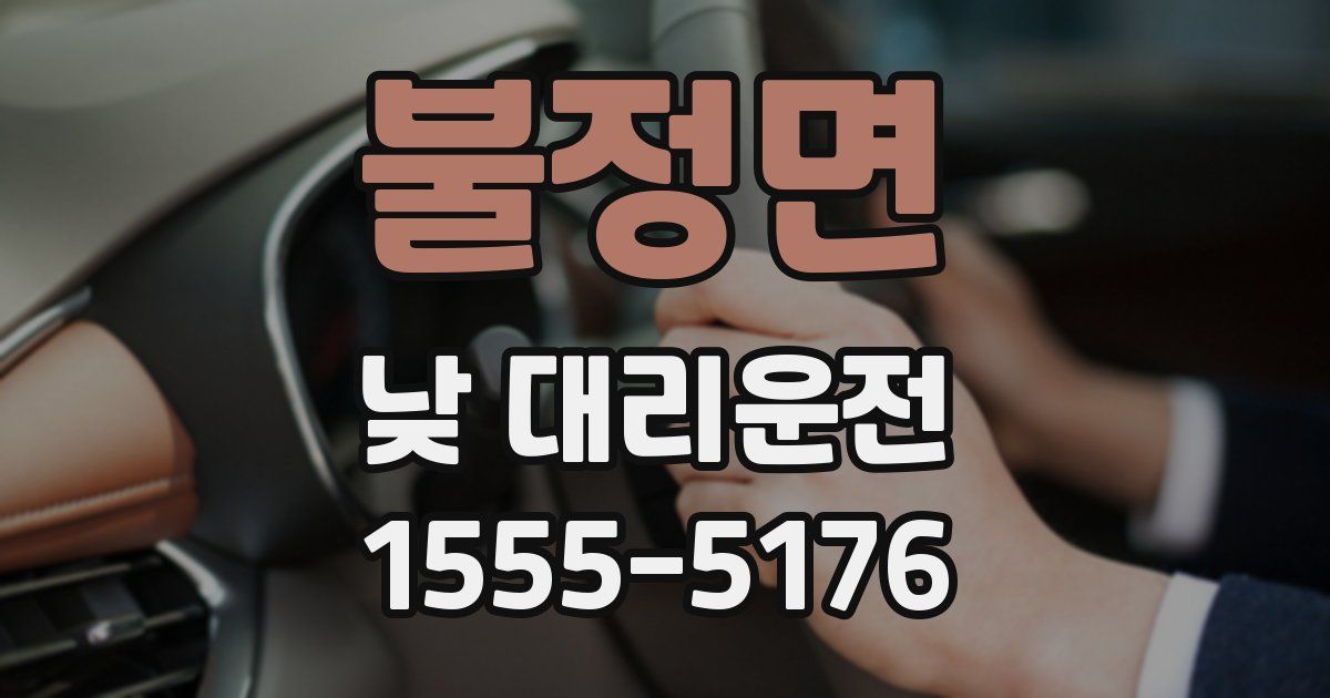 불정면 낮 대리운전