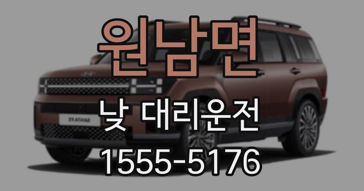원남면 낮 대리운전