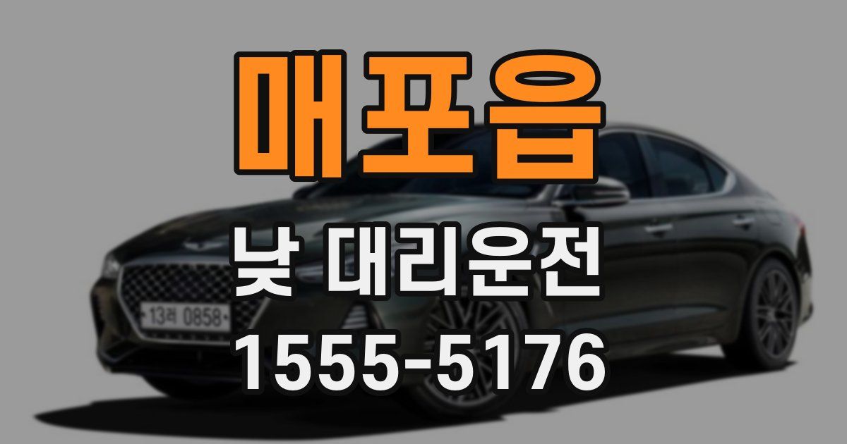 매포읍 낮 대리운전