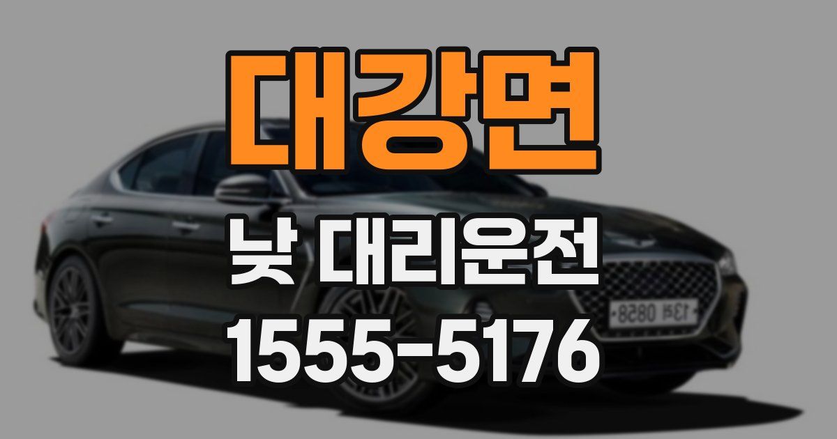대강면 낮 대리운전