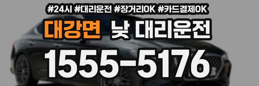 대강면 낮 대리운전