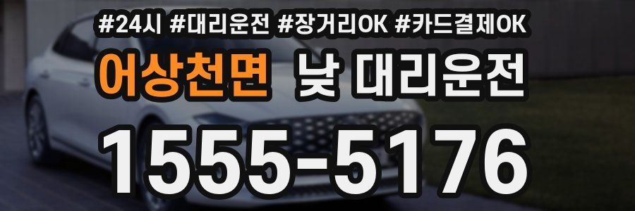 어상천면 낮 대리운전
