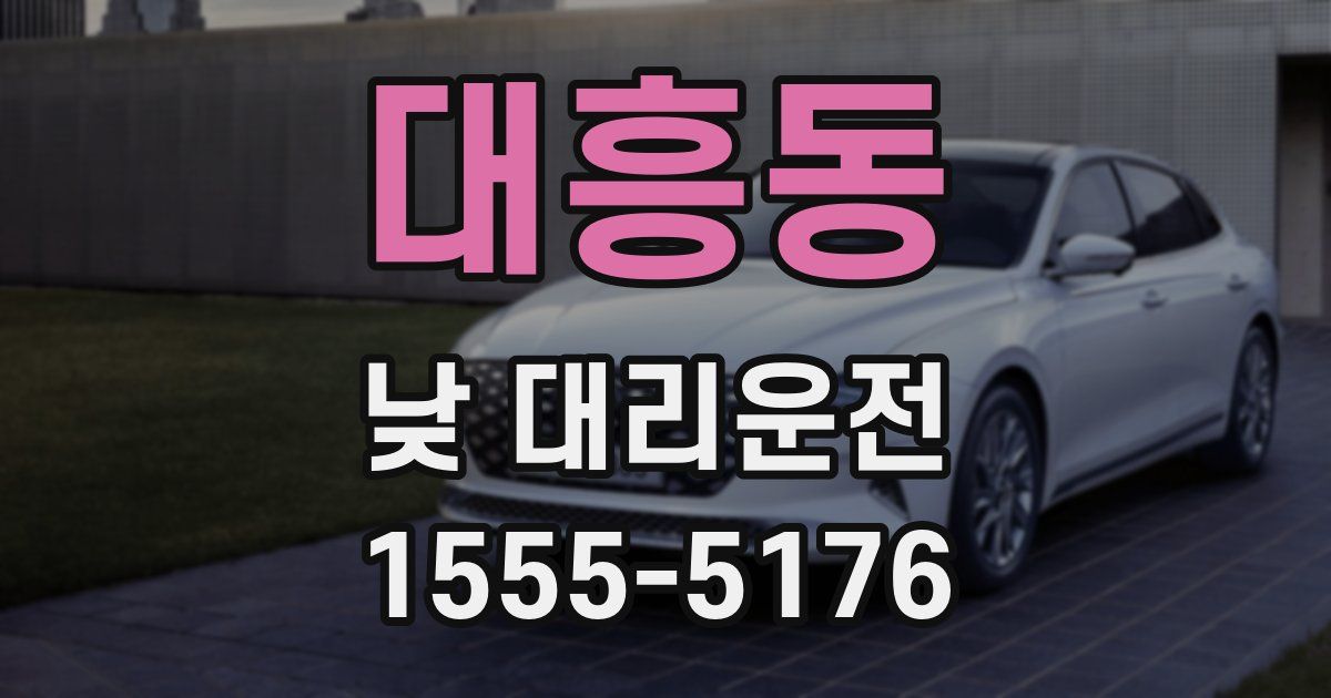 대흥동 낮 대리운전