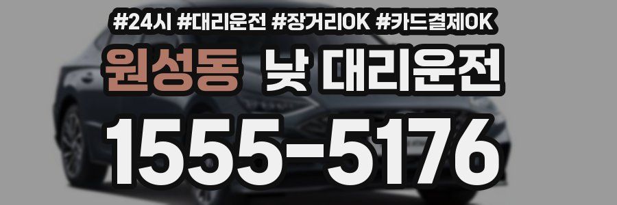 원성동 낮 대리운전