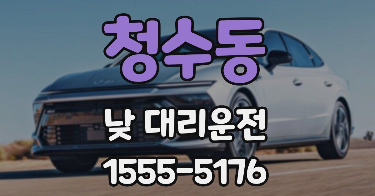 청수동 낮 대리운전