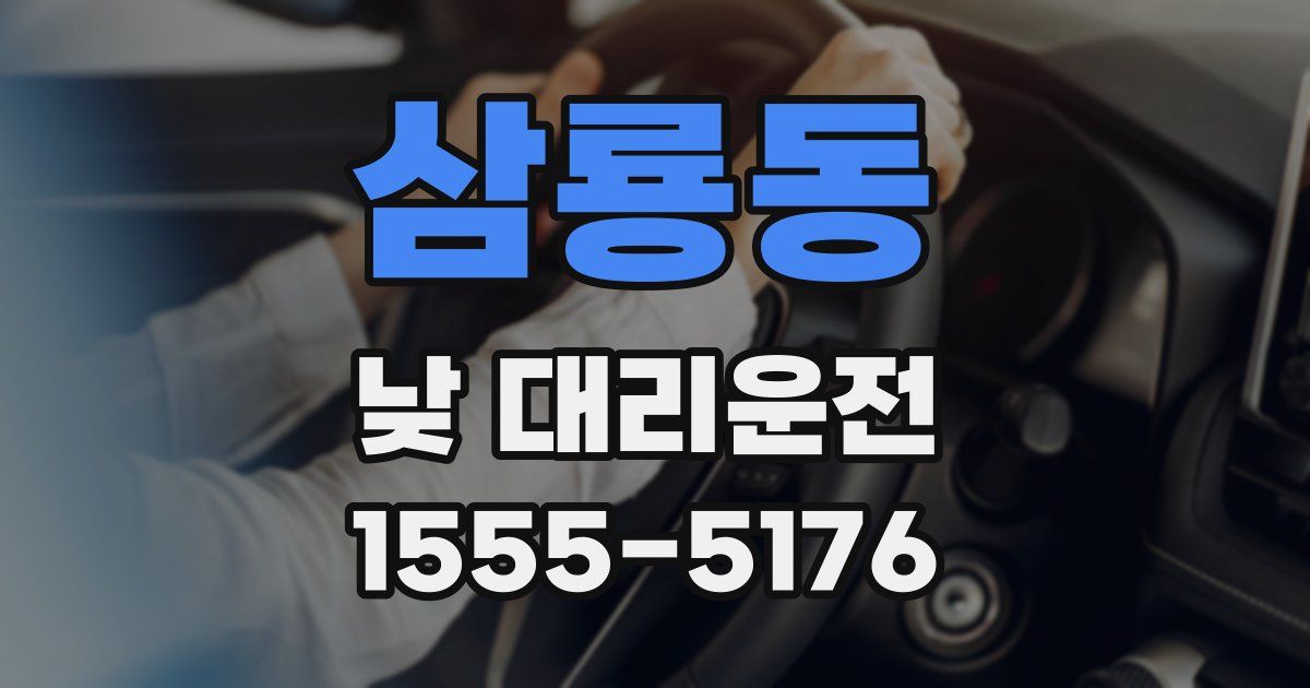 삼룡동 낮 대리운전