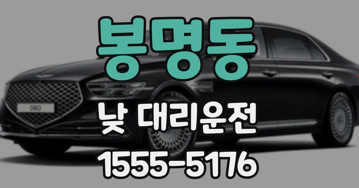 봉명동 낮 대리운전