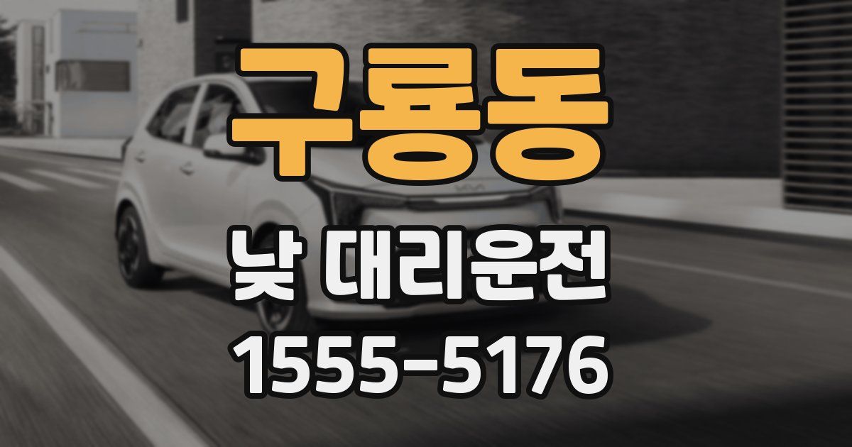구룡동 낮 대리운전